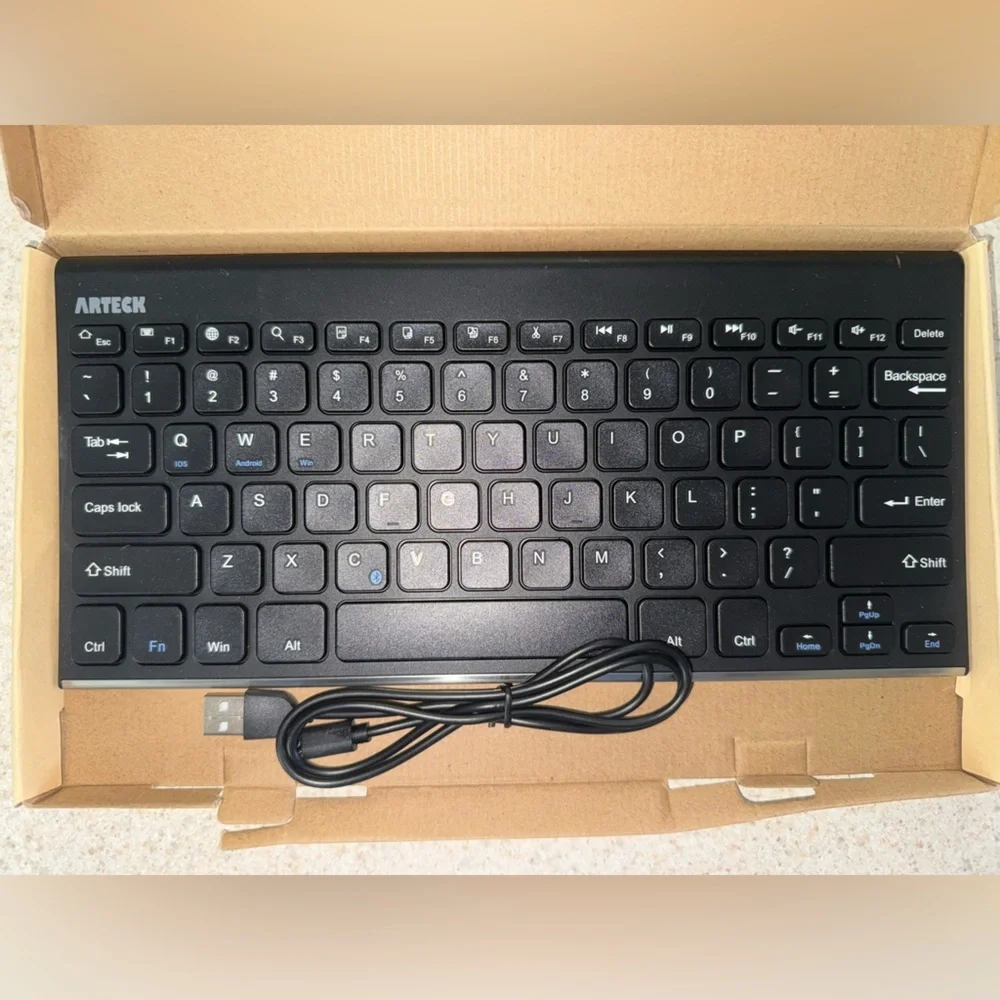 Arteck Bluetooth Keyboard (HB086) – Slim, Rechargeable + Wireless